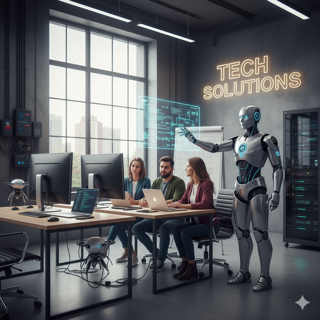 Equipe Barbosa TI analisando dashboards com apoio de automação inteligente.